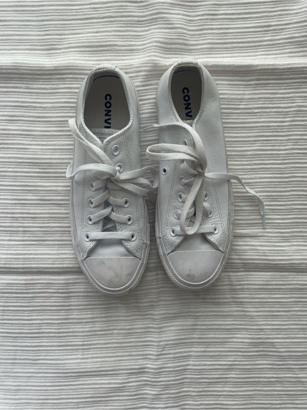 Converse White Low-Top Canvas Sneakers